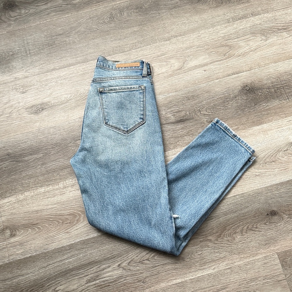 Cello Distressed Light Blue Boyfriend Jeans - Picture 2 of 3
